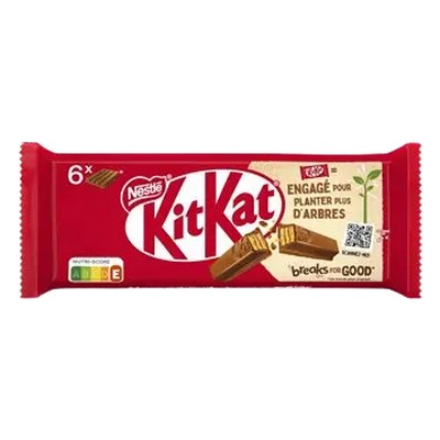 Barres chocolat lait x6 249g