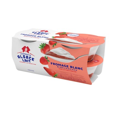Fromage blanc bibeleskaes fraise 6,2% 4x125g