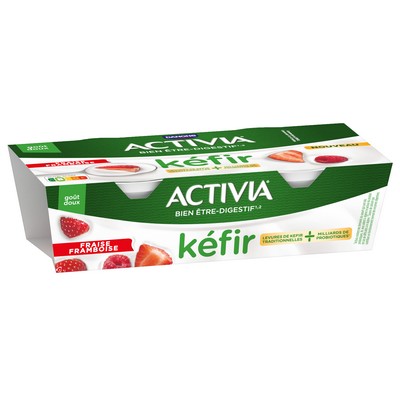 Yaourt kefir fraise framboise 2x150g