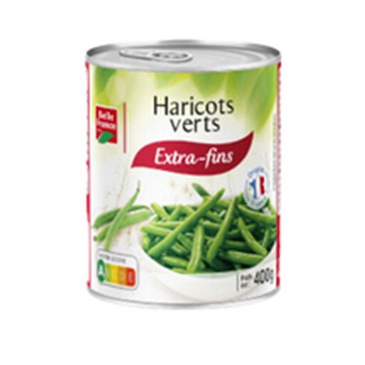 Haricot vert extra fins 1/2 400g