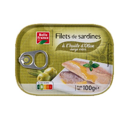 Filet sardine huile olive 1/7 100g